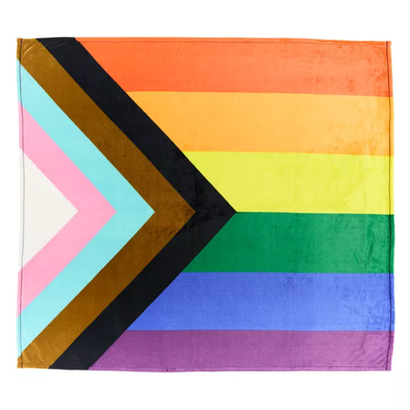 Sonoma Community Progress Pride Flag Oversized Plush Throw - Picture 1 of 2